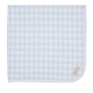TBBC Buggy Blanket in Buckhead Blue Gingham With Worth Avenue White